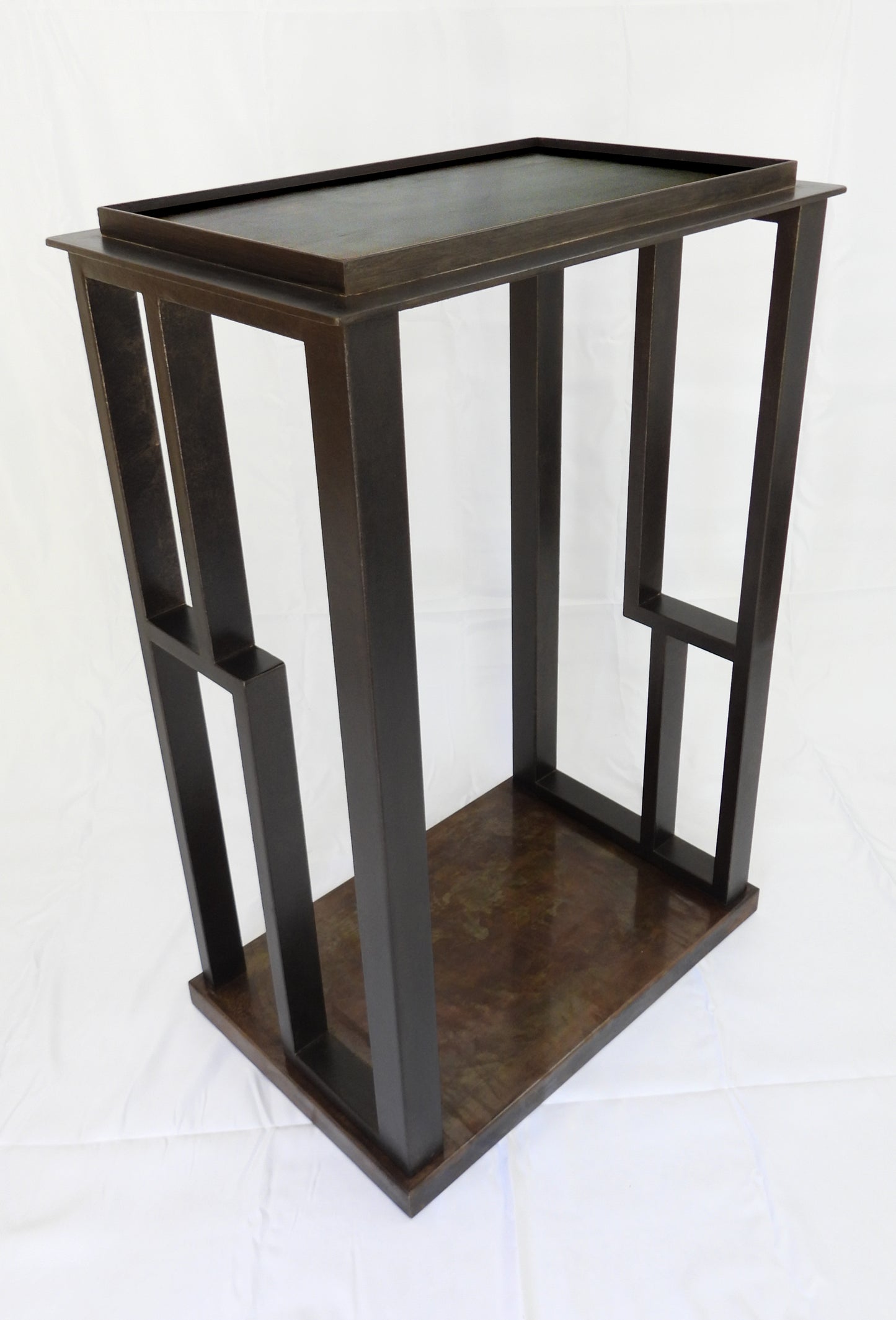 Metal console/ side table made to order, specialist furniture finishes by feo browne
