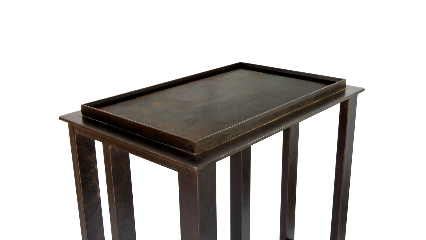 Metal console/ side table made to order, specialist furniture finishes by feo browne