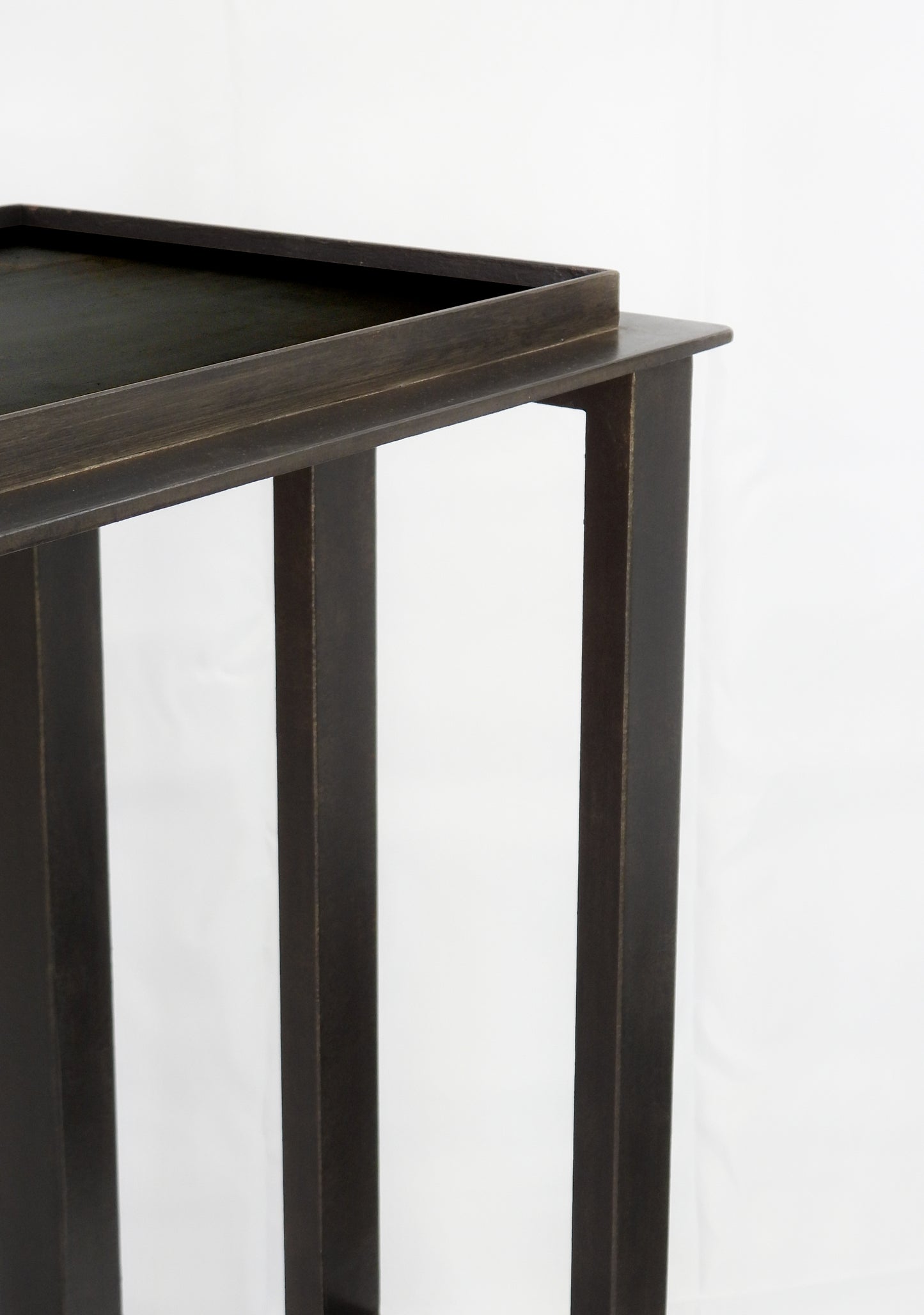 Metal console/ side table made to order, specialist furniture finishes by feo browne